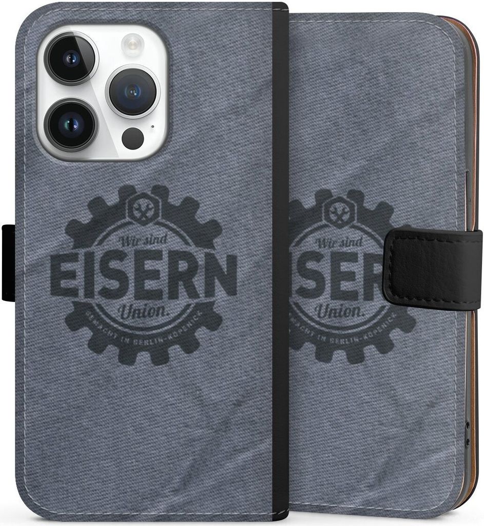 DeinDesign Klapphülle für Apple iPhone 14 Pro Handytasche Lederhülle Tasche 1. FC Union Berlin FCU Offizielles Lizenzprodukt