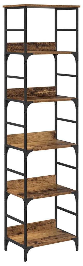 vidaXL Libreria a 5 ripiani, 50 x 33 x 188,5 cm, realizzata Immagine del prodotto 