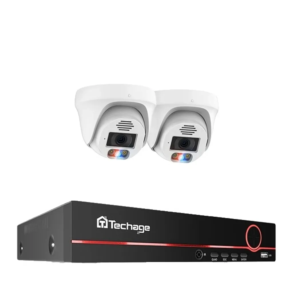 Caméra de surveillance POE 4K avec détection de visage et vision nocturne