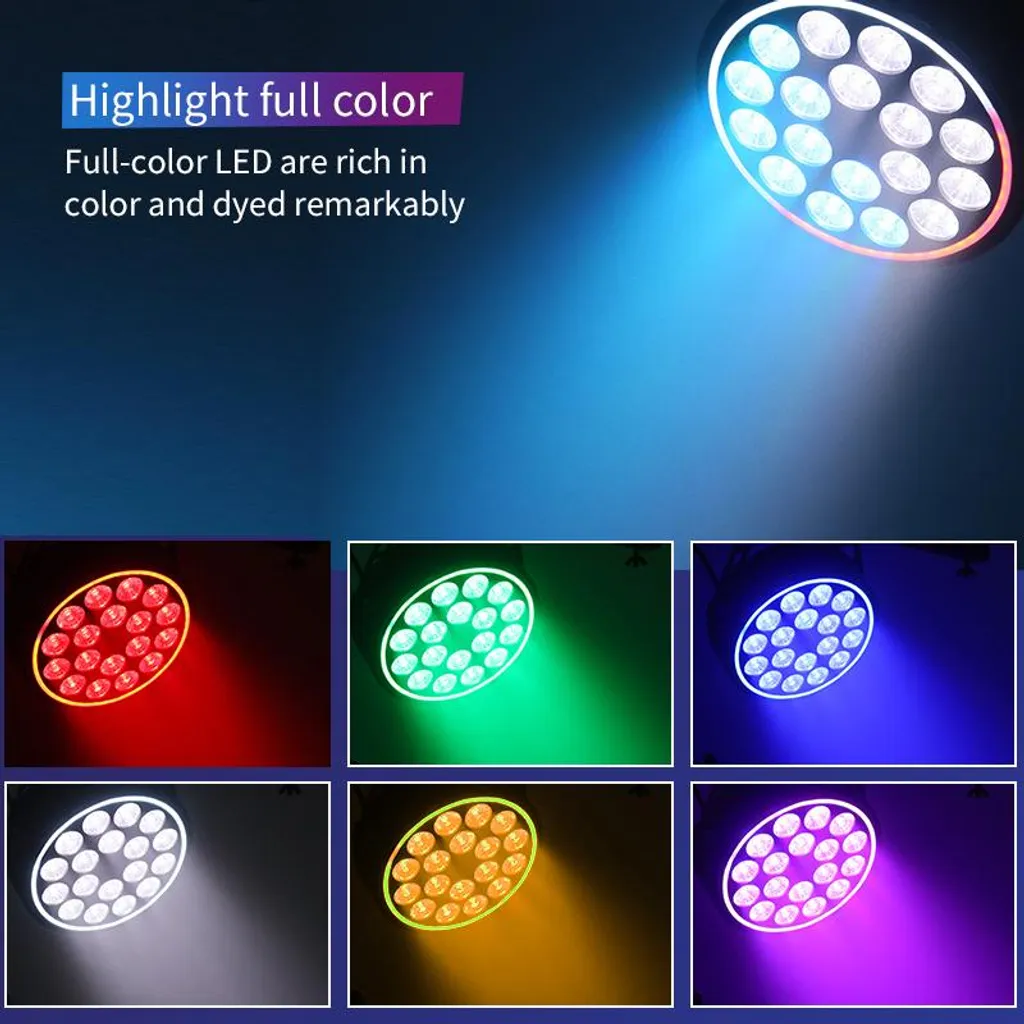 Projecteur DMX à effets multicolores et modes automatiques - Prise EU