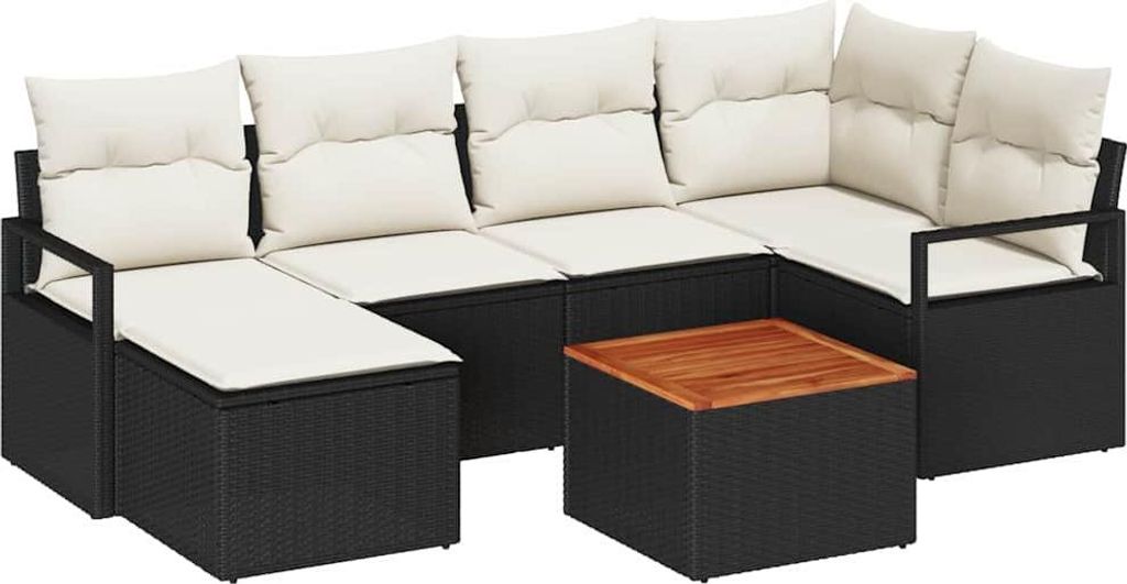 "SALE 2026" Garten-Sofa-Set 7er Set,multifunktional& Moderne - Schwarz und Weiß - Gartenmöbelset DE6955217