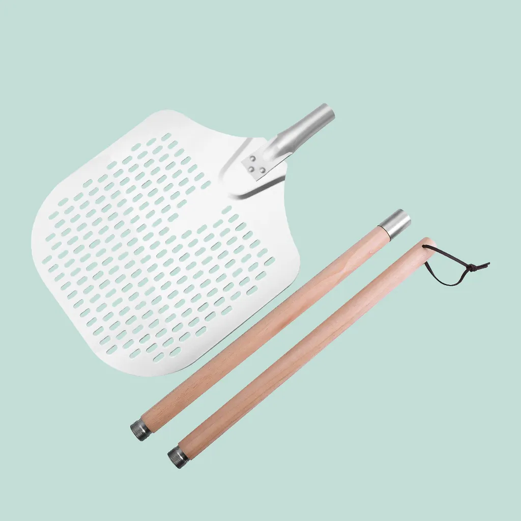 Relaxdays Pizza Peel: Pala Forata Design Italiano e Alluminio - 5