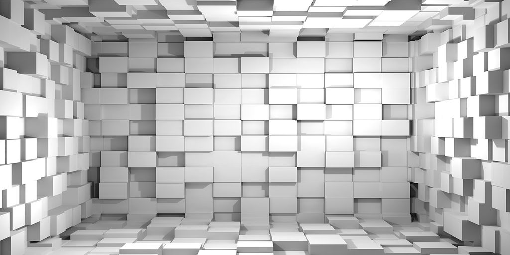 Tulup Leinwandbild - 140x70 cm - Wandkunst - Drucke auf Leinwand - Leinwanddruck - Kunst: modern & klassisch - Grau - Würfel