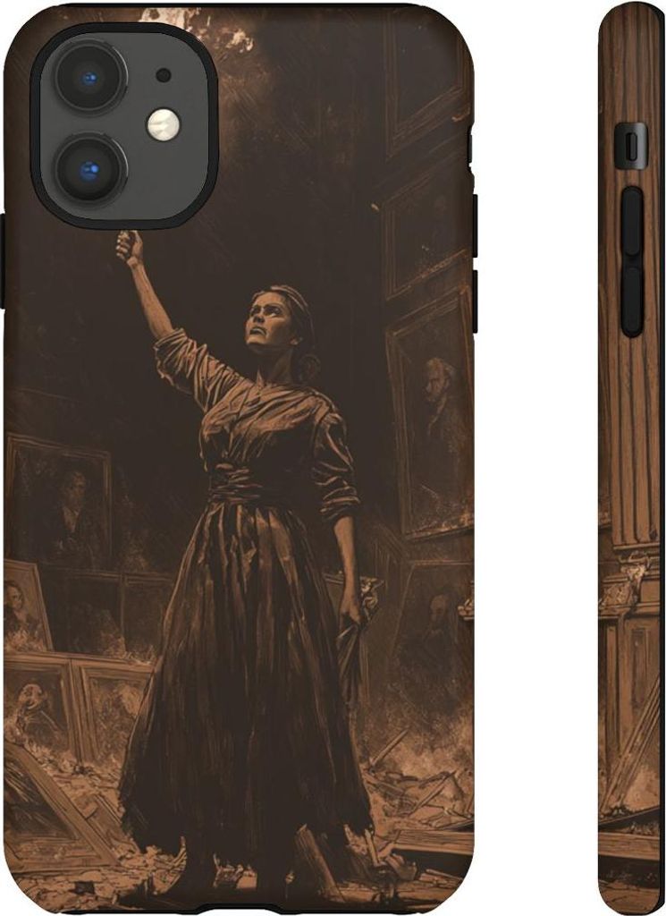 Frau mit Fackel in verfallener Kammer – Hülle Kompatibel mit iPhone 11