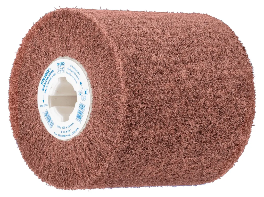Rouleau de ponçage PNL-W 100100 A 180 pour restaurer et satiner l'Inox