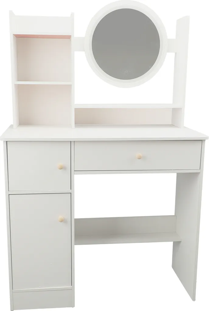 Table de maquillage éclairée moderne, coiffeuse avec miroir pour chambre - 6