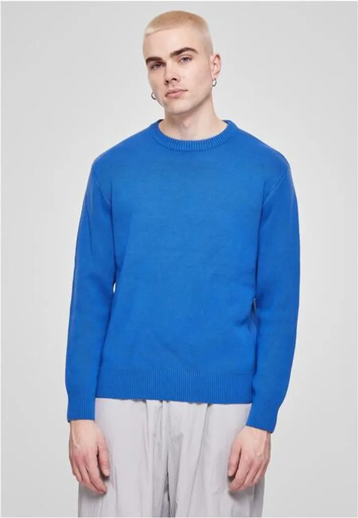 Sweat Oversize Bleu Royal Taille M - Pull Épais Col Rond pour Homme