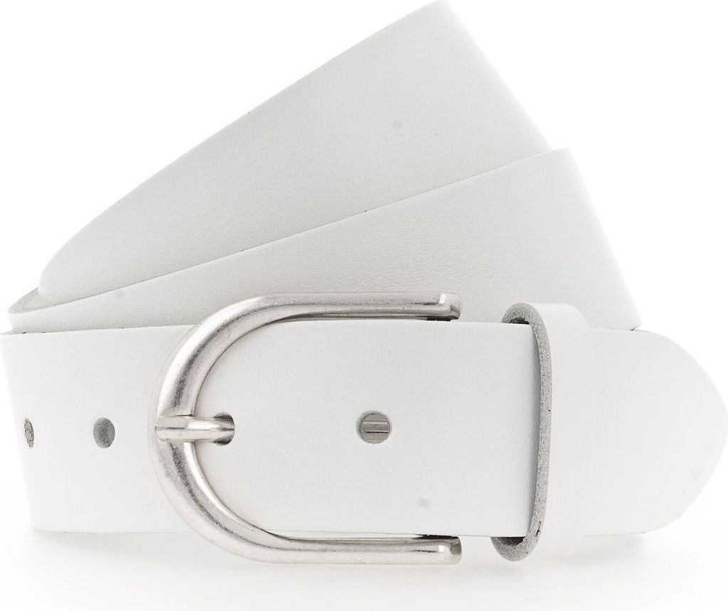 Vanzetti Leder Gürtel Classics 35mm Full Leather Belt W75 White weiß