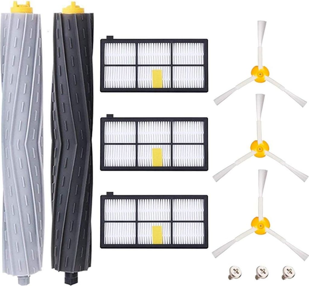 Zubehörteile für iRobot Roomba 800 805 860 861 865 866 870 871 876 880 885 886 890 895 896 900 960 966 980, Ersatzfilter- und Bürstenset für Sa...