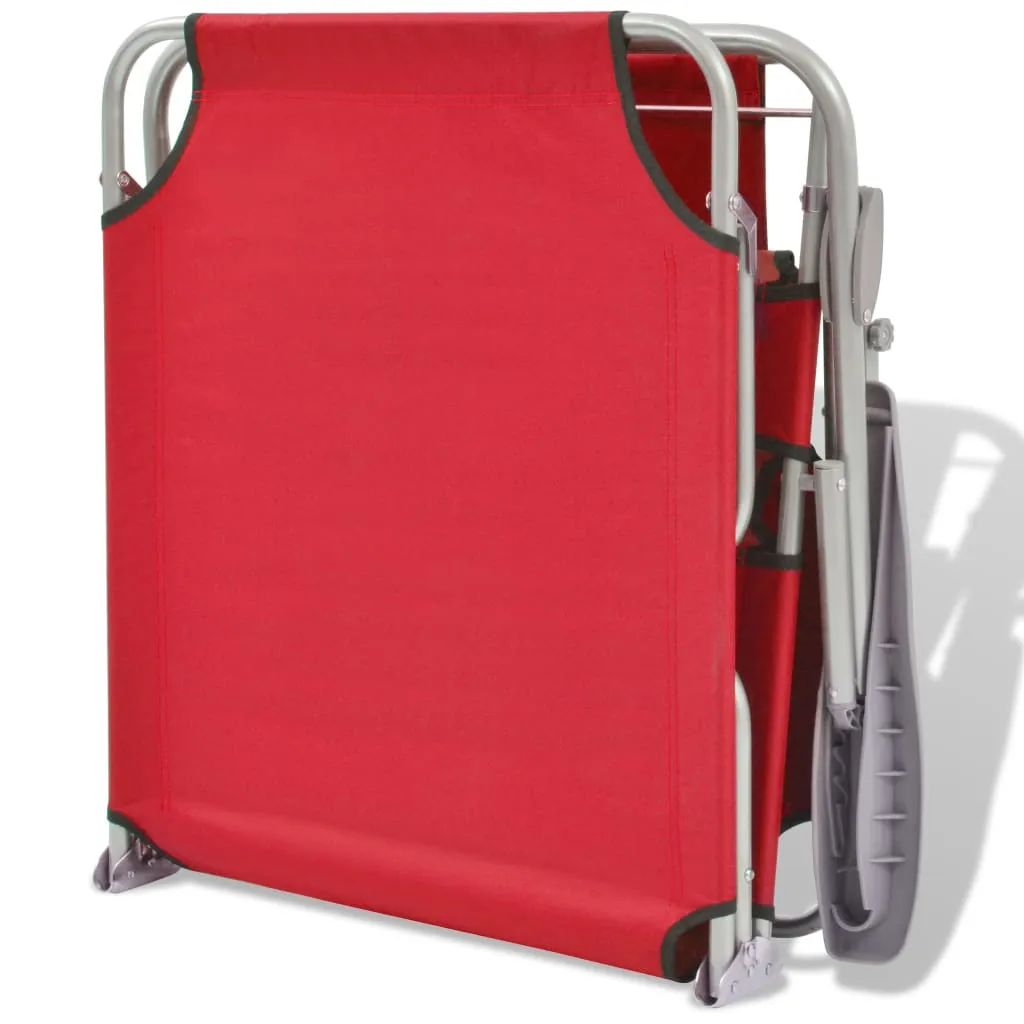 Offerta Lettino Sole vidaXL Acciaio Rosso - Prezzo Imbattibile - 10