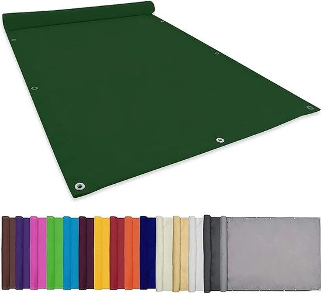 Ombrage balcon et jardin : Toile de parasol vert foncé 1x3m 98% UV