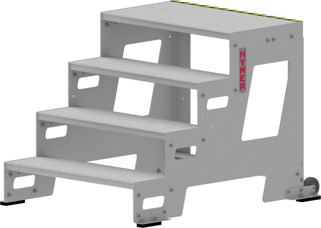 Hymer Industrietritt, Grundmodul, Stufenbreite 800 mm, 4 Stufen