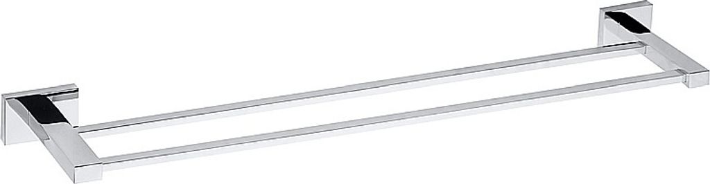 BASA Doppelhandtuchhalter Messing Chrom 600x35x120 mm für Bad & WC >> zum Bohren