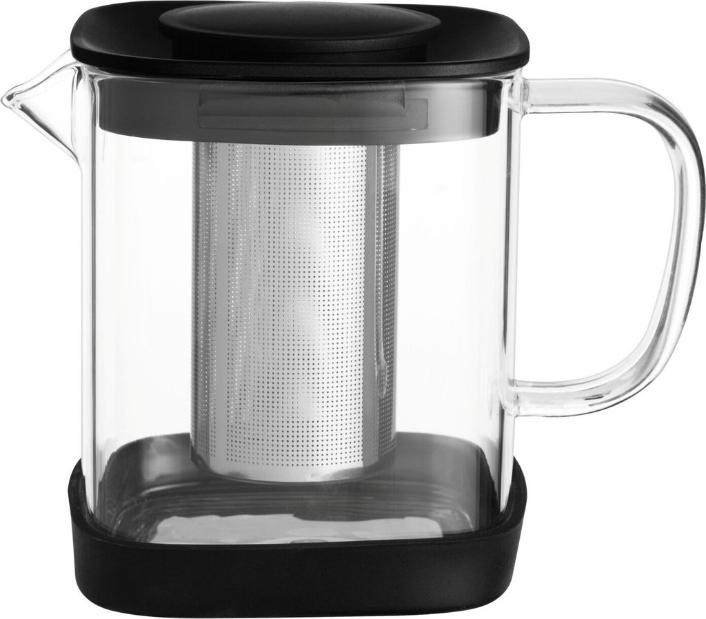 Quadratische Kanne mit Teesieb, 1 l