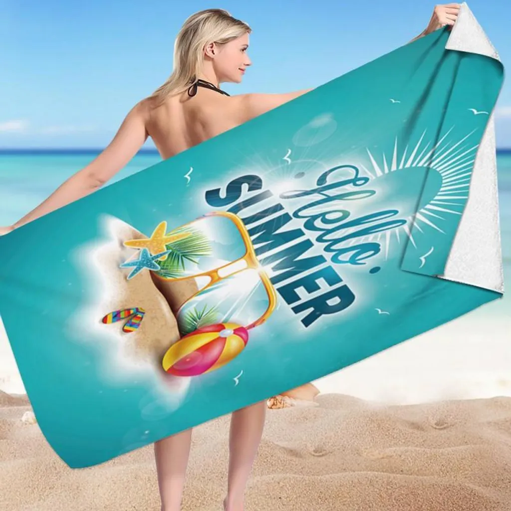 Carla Telo Mare Taq Menta 150x70 cm - Microfibra Antisabbia Alta Qualità