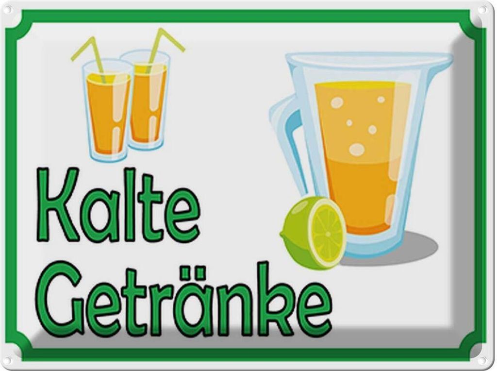 vianmo Blechschild 30x40 cm kalte Getränke Verkauf Essen Trinken