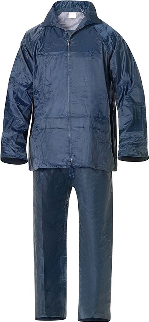 WOLFPACK LINEA PROFESSIONAL - Wasserdichter wasserdichter blauer Nylonanzug Größe 7-L