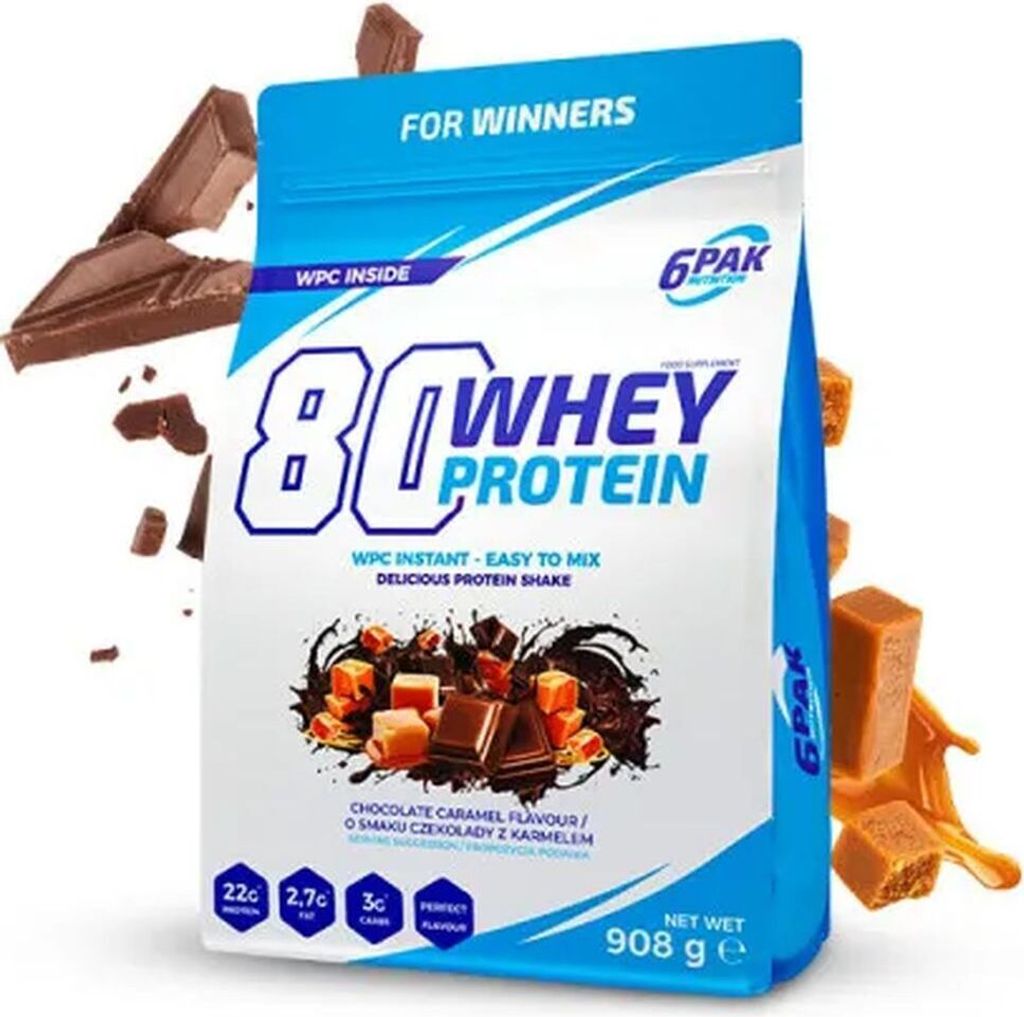 6PAK Nutrition | 80 Whey Protein | WPC Instant Chocolate Caramel