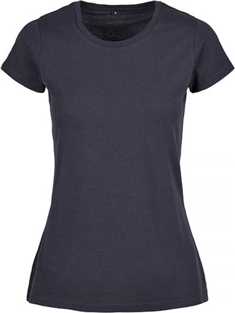 Build Your Brand Basic BB012 | LadiesŽ Basic Tee Kurze, eingesetzte Ärmel - Farbe: Navy - Größe: 4XL