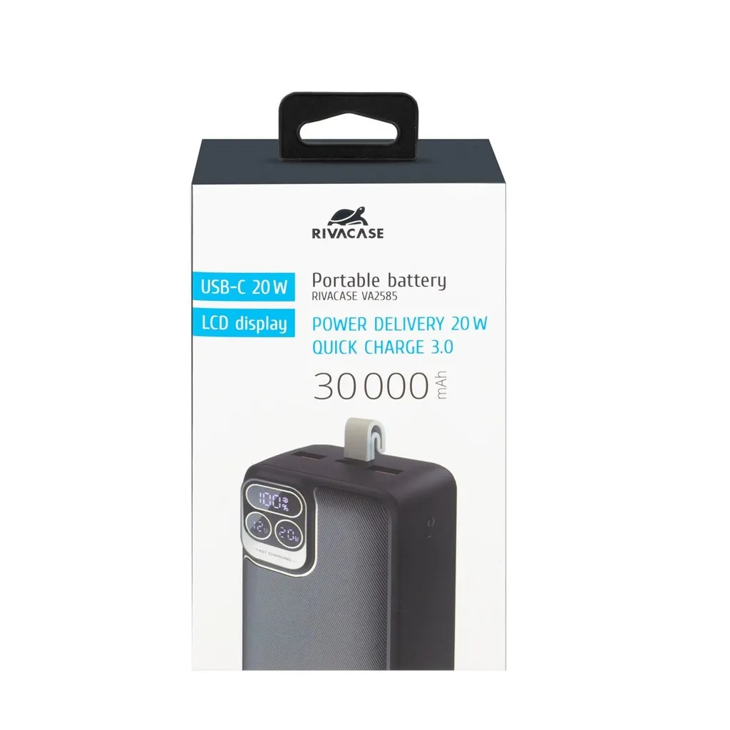 Batterie de Secours 30000mAh PD 20W avec Écran LCD et Multi-Ports - 9