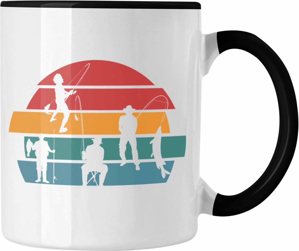 Trendation - Vintage Angler Tasse Geschenk Fischer zum Produktbild 