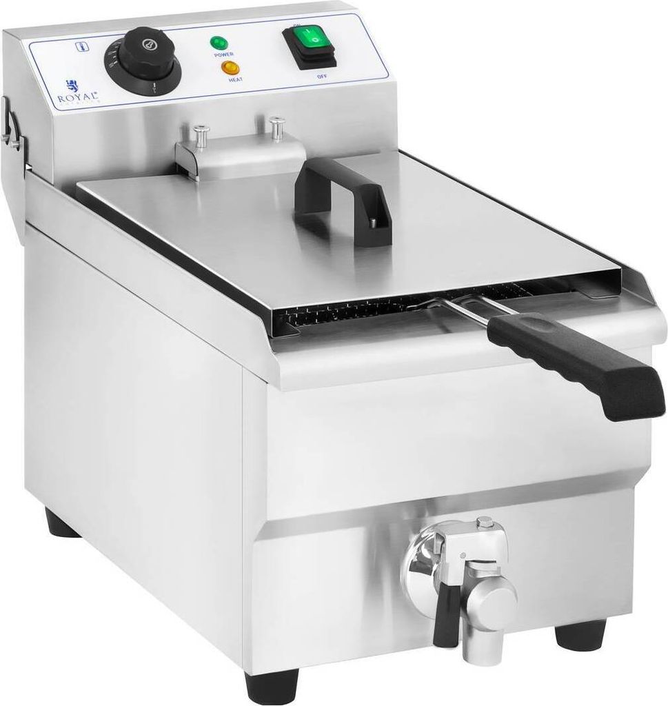 ROYAL Catering RCEF 10EH-1 Fritteuse, Edelstahlgehäuse, Produktbild 