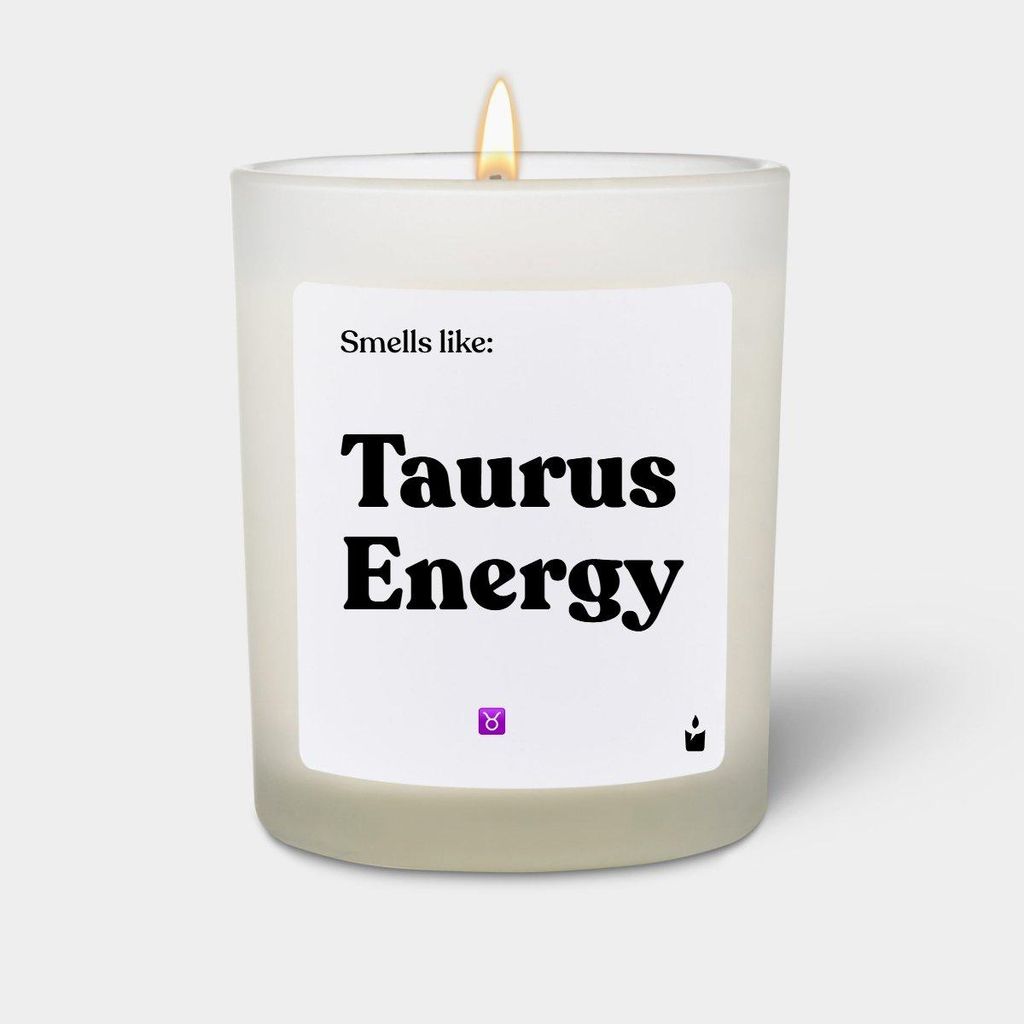 ChattyCandles Duftkerze Weiss Woody Smells like: Taurus Energy