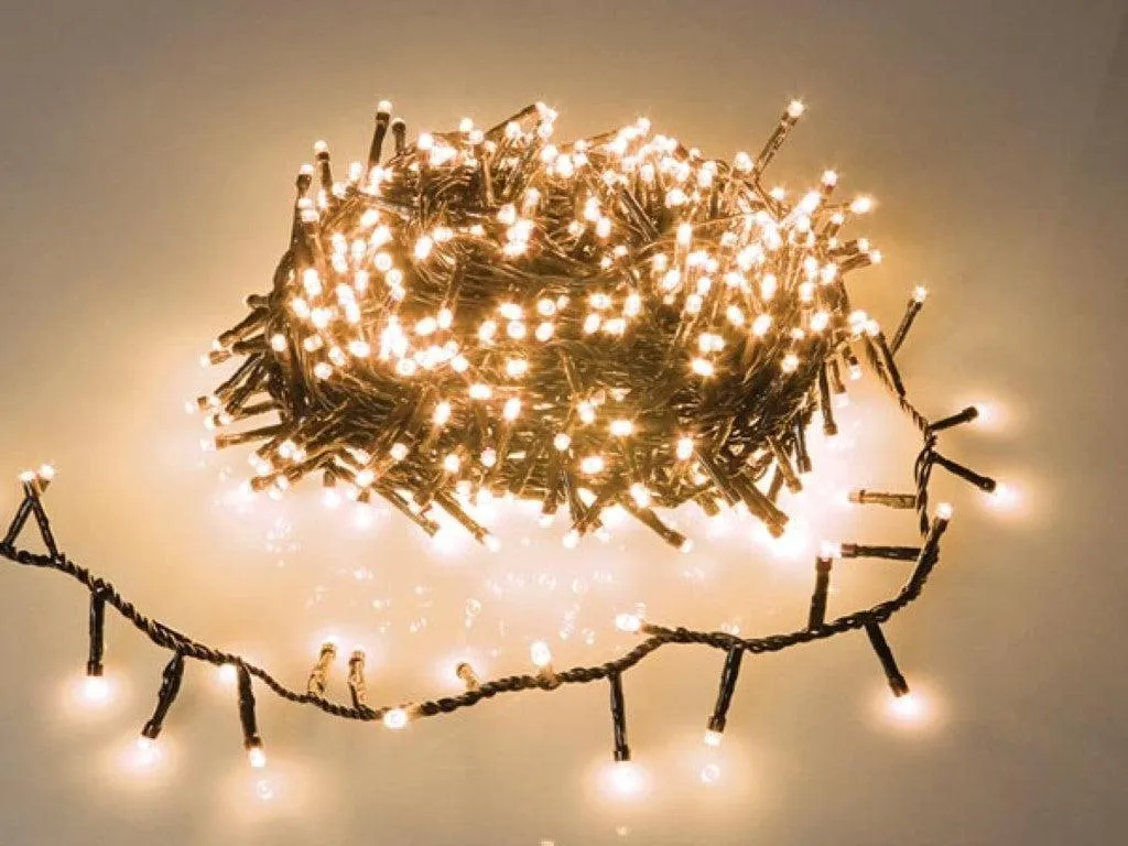 Éclairage Jardin 16m 750 LED Blanc Arizona Idéal pour Fêtes et Sapins