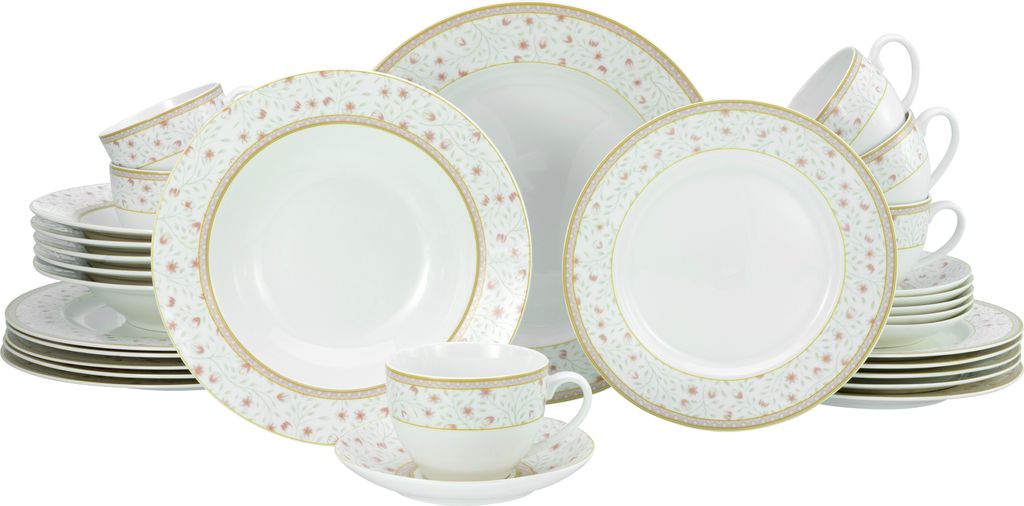 CreaTable, 17529, Emilia Creme Weiss, Kombiservice 30-tlg, Produktbild 