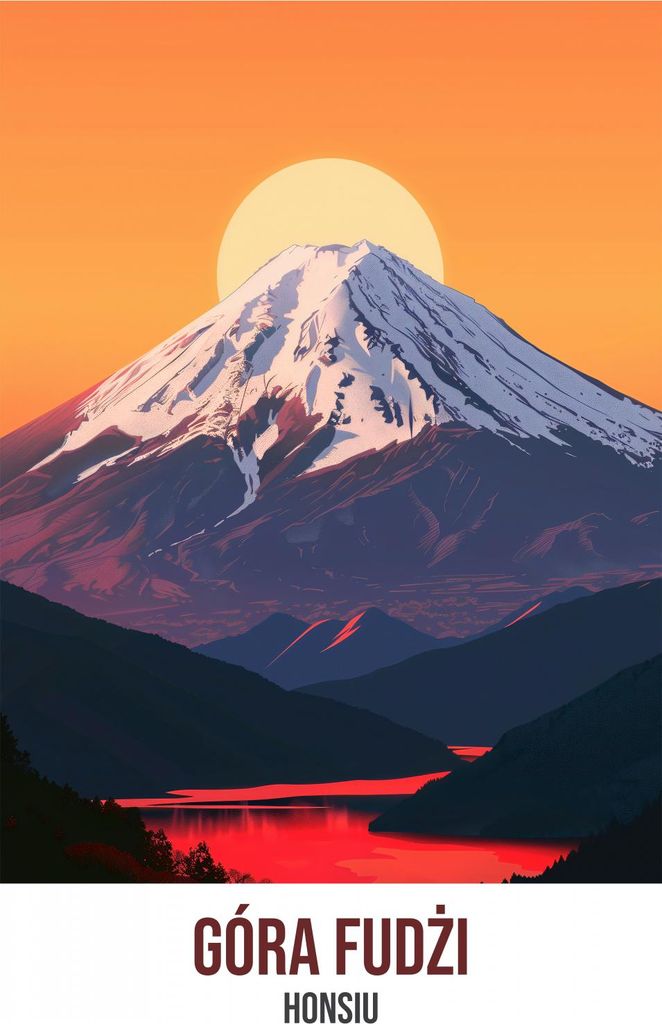 Plakat 67,5x100cm Fuji-Berg, Honshu