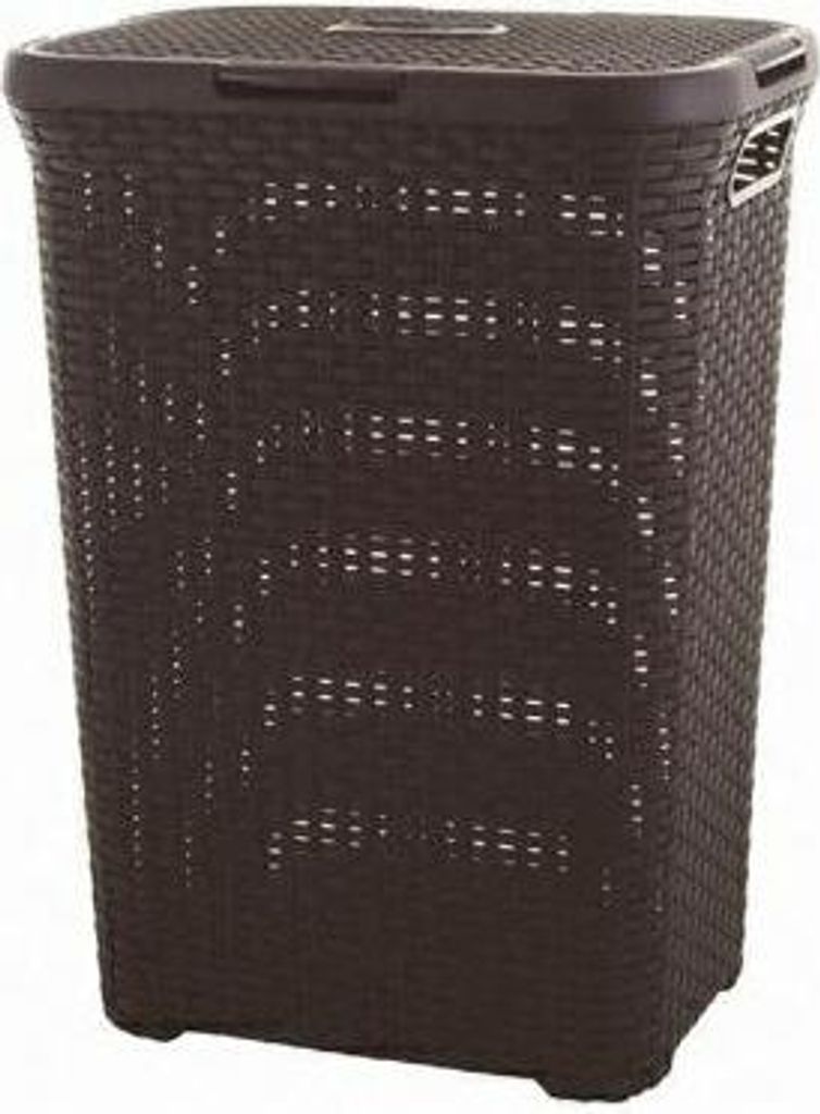 CURVER Wäschebox 60l in Rattan-Optik, Farbe Braun Produktbild 