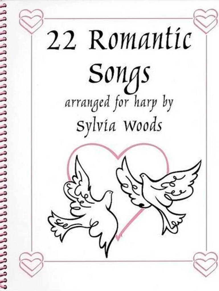 Partition harpe romantique recueil de 22 morceaux de musique