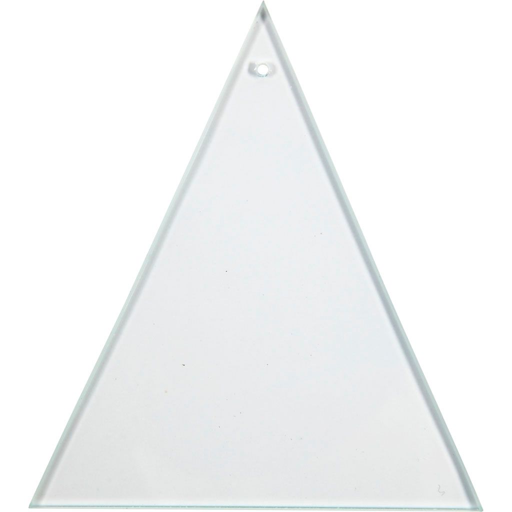 Creativ Company Glasplatte Dreieck transparent 8x9cm Bastel Dekoration
