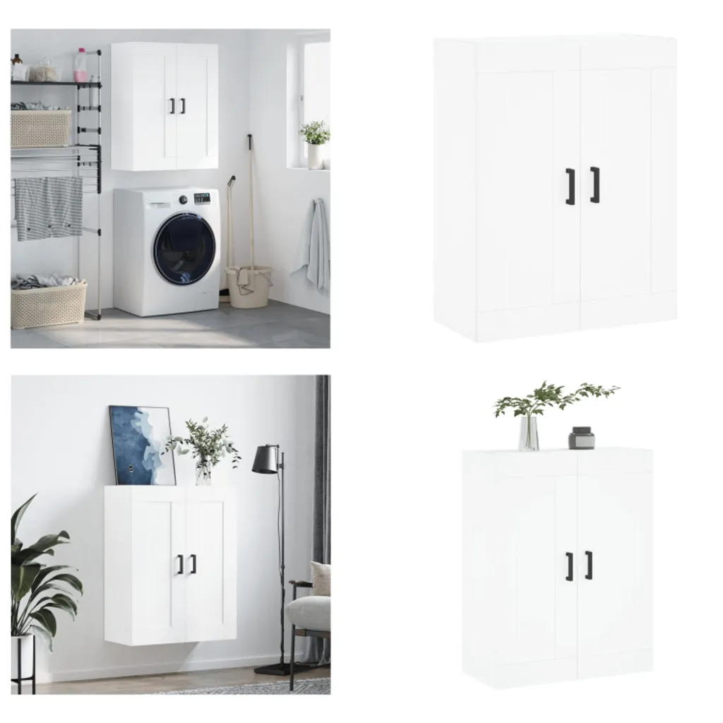 Armadio Pensile Bianco vidaXL 90cm | Mobile Cucina e Bagno Salvaspazio