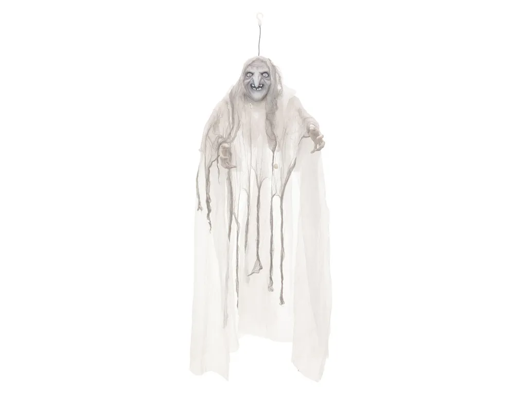Grande Sorcière d'Halloween Blanche de 170cm - Automate Décoratif Suspendu