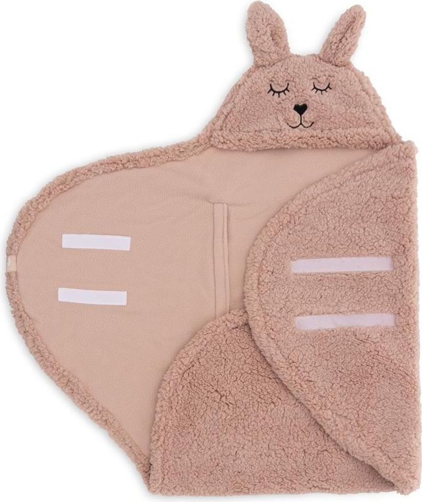 Jollein-Einschlagdecke für Babyschale Bunny - Wild Rose-Rosa