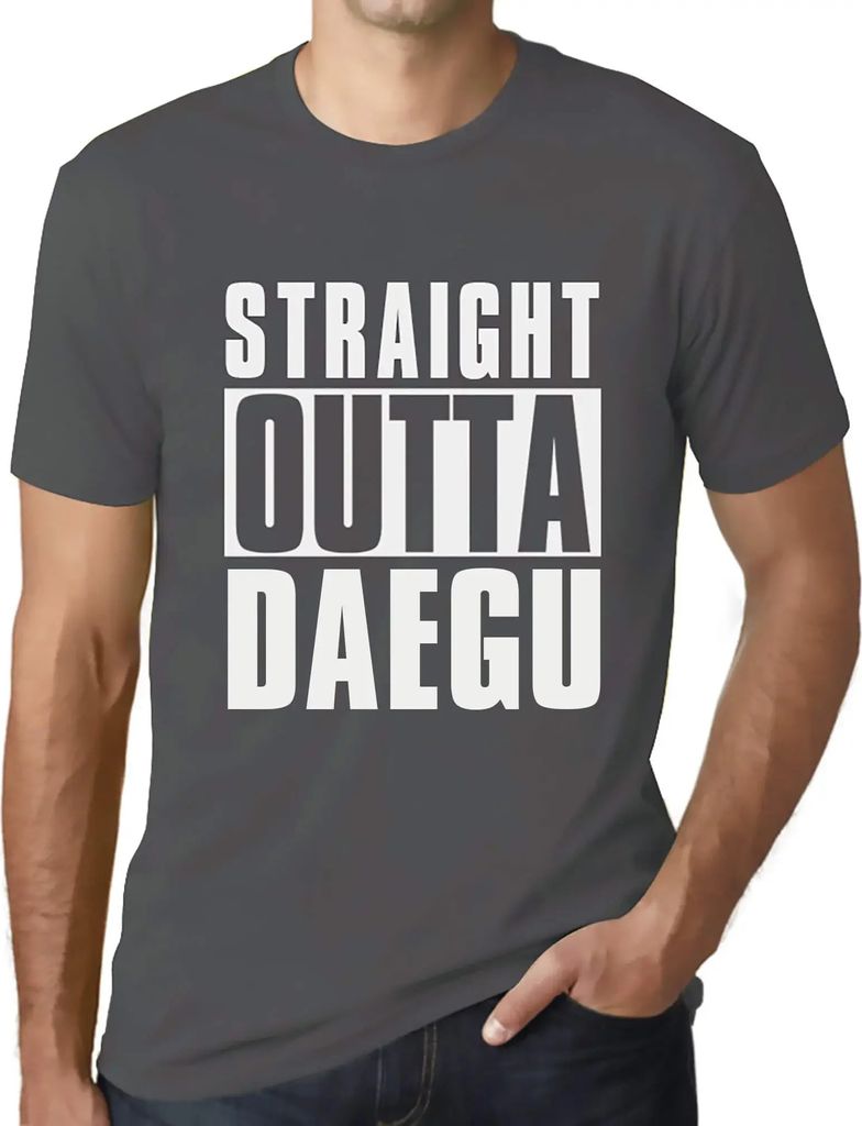 Herren Grafik T-Shirt Direkt aus Daegu – Straight Outta Daegu – Öko-Verantwortlich Vintage Jahrgang Kurzarm Lustige Druck Geburtstag Geschenk ...