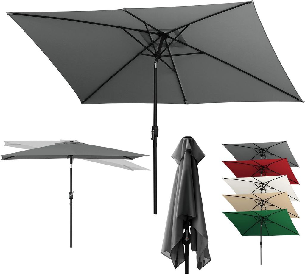 Izrielar Balkonschirm rechteckig 1,4 × 2,1 m modular – Zusammensetzbar, grau