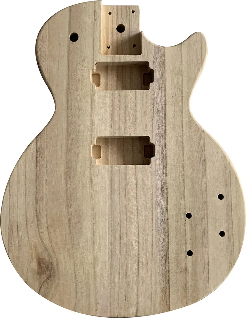 Corps de Guitare Électrique Brut en Bois d'Érable - Kit de Lutherie Style LP