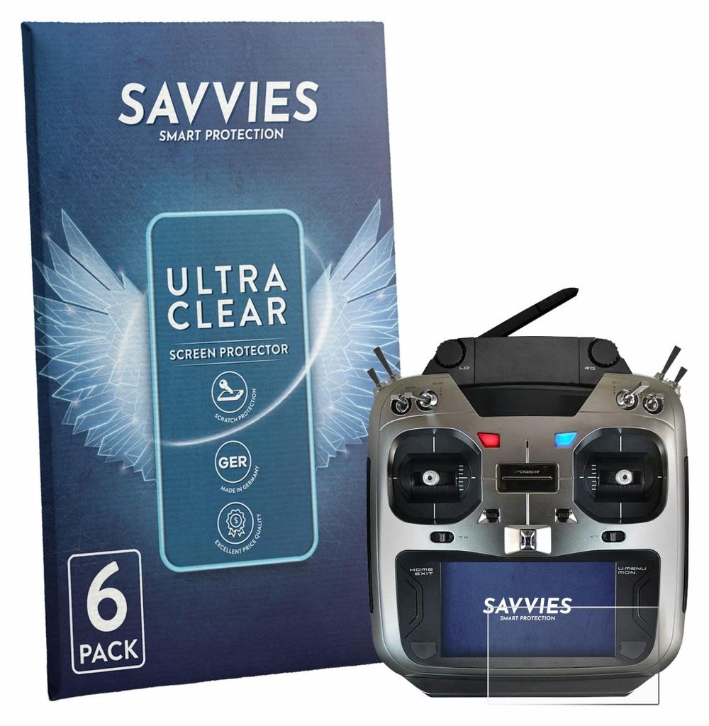 6x Für Robbe Futaba T16IZ Super Schutzfolie Savvies Displayschutz Display Schutz Folie Klar Transparent