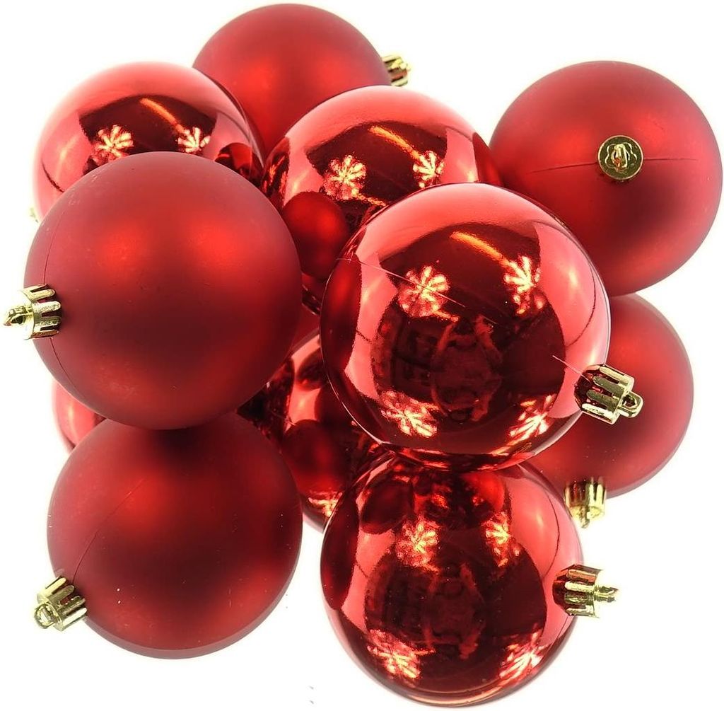 Bruchfeste Weihnachtskugeln Christmas Red rot Ø 8 cm aus Produktbild 