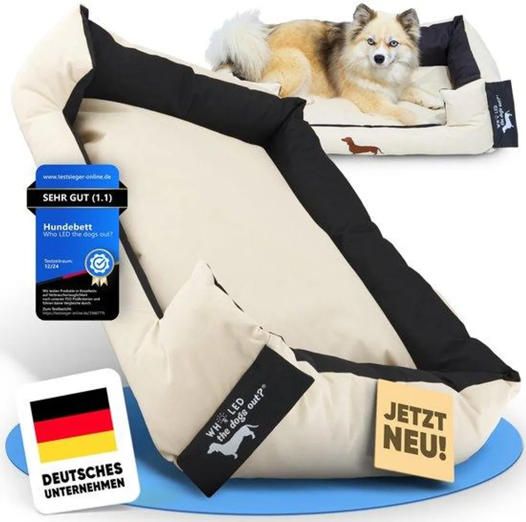 Lit pour chien robuste anti-affaissement - Panier lavable durable