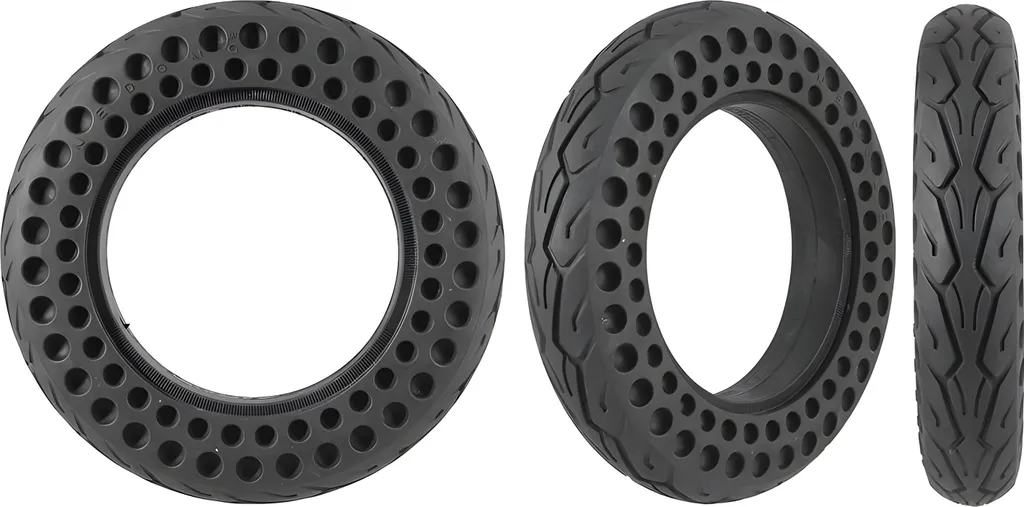Pneu Increvable 10x2 Structure Alvéolée - Gomme Haute Densité Mogo