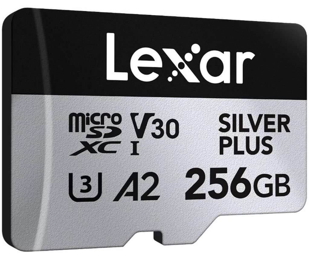 Lexar Professional SILVER PLUS, 256 GB, MicroSDXC, Třída 3, Obrázek produktu 