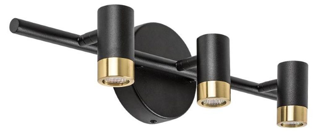 Rabalux 75042 Badezimmerleuchten Kadir LED 9 Metall Kunststoff schwarz/ golden