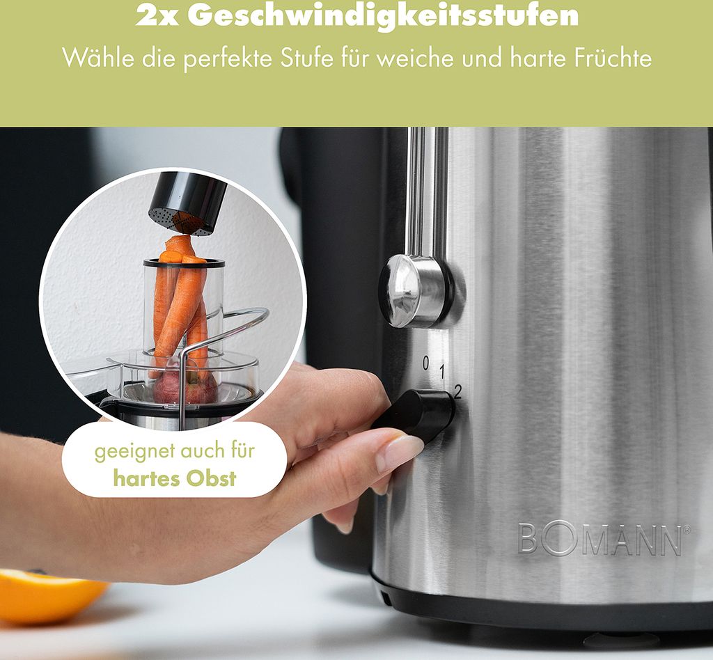 Bomann® Entsafter Gemüse und Obst | Juicer Machine mit Produktbild 7