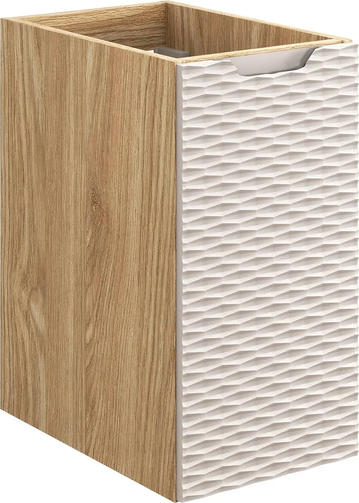 Petit Meuble de Salle de Bain Sous Vasque 30 cm Ocean Beige et Chêne