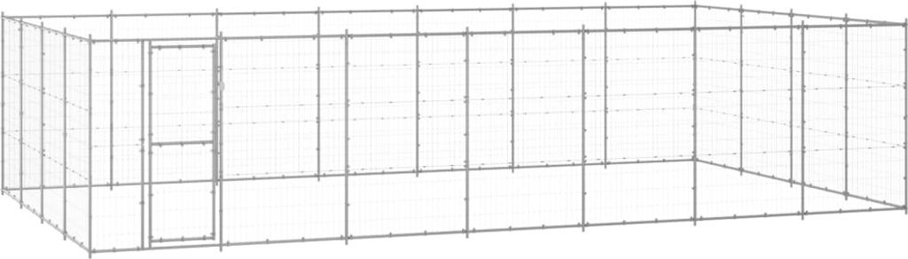 Outdoor-Hundezwinger Verzinkter Stahl 33,88 m²
