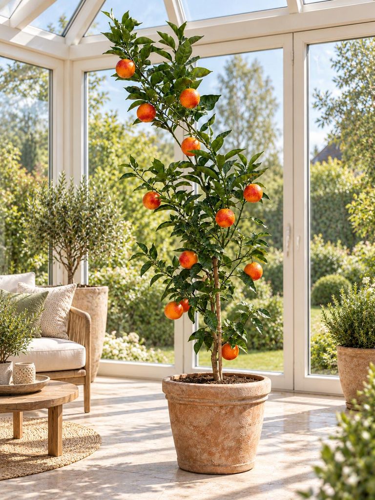 Tarocco Meli, arancia rossa, altezza 100–120 cm – Albero di Immagine del prodotto 