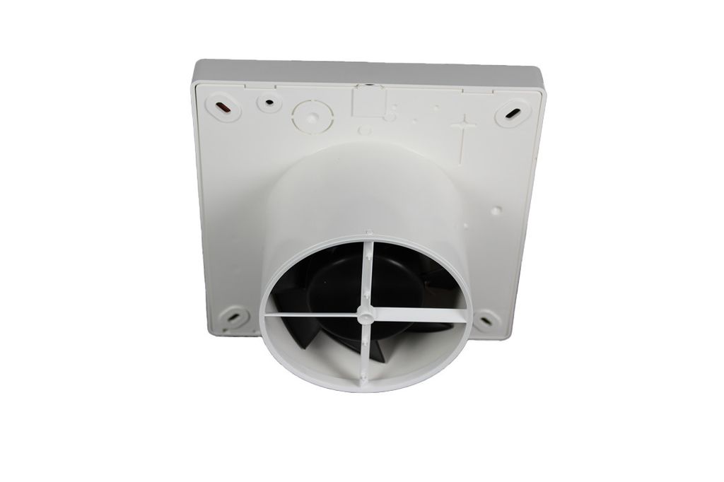 QA Abluftventilator / Badlüfter / Lamellen / Ventilator Ø 100 mit Nachlaufzeit und Feuchtesensor